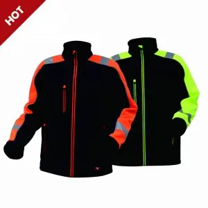 Hai vis jaket softshell dengan refleks